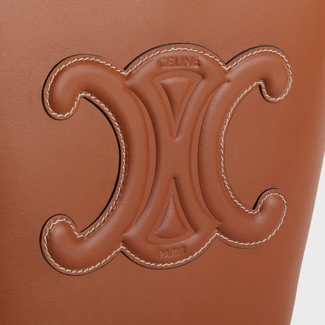 Replicate SMALL BUCKET CUIR TRIOMPHE IN SMOOTH CALFSKIN TAN(1:1 replica)
