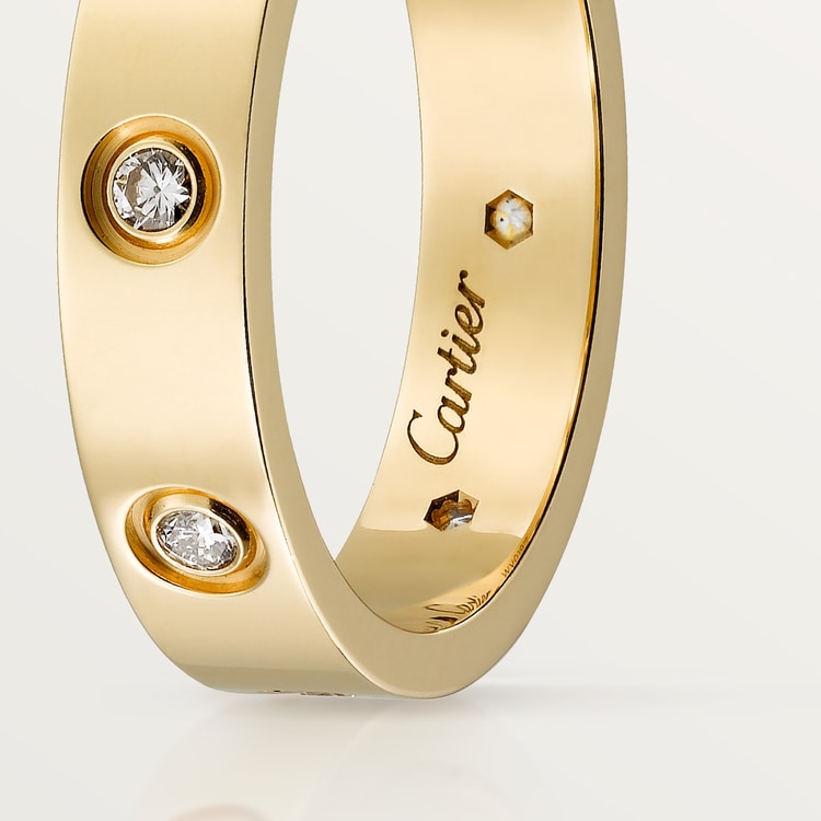 Replicate LOVE ring, small model, 8 diamonds(1:1 replica)