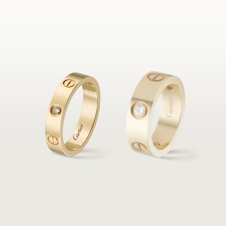Replicate LOVE ring, small model, 1 diamond(1:1 replica)