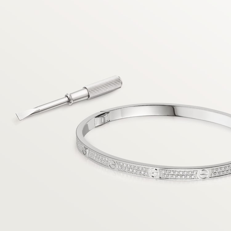 Replicate LOVE bracelet, small model, paved(1:1 replica)