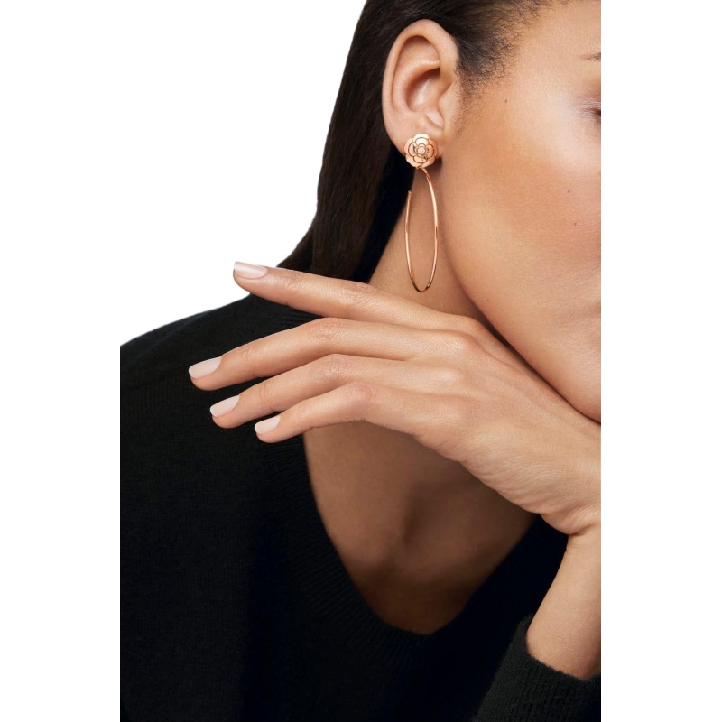 Replicate Extrait de Camélia hoop earrings(1:1 replica)