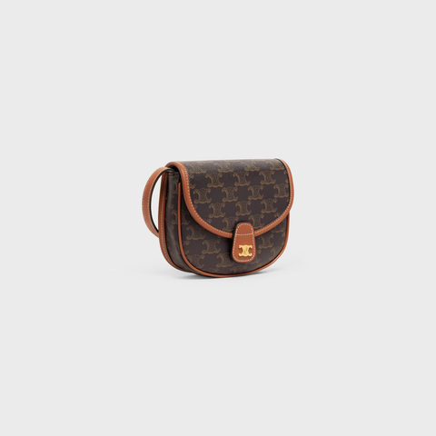 Replicate MINI BESACE IN TRIOMPHE CANVAS AND CALFSKIN TAN(1:1 replica)