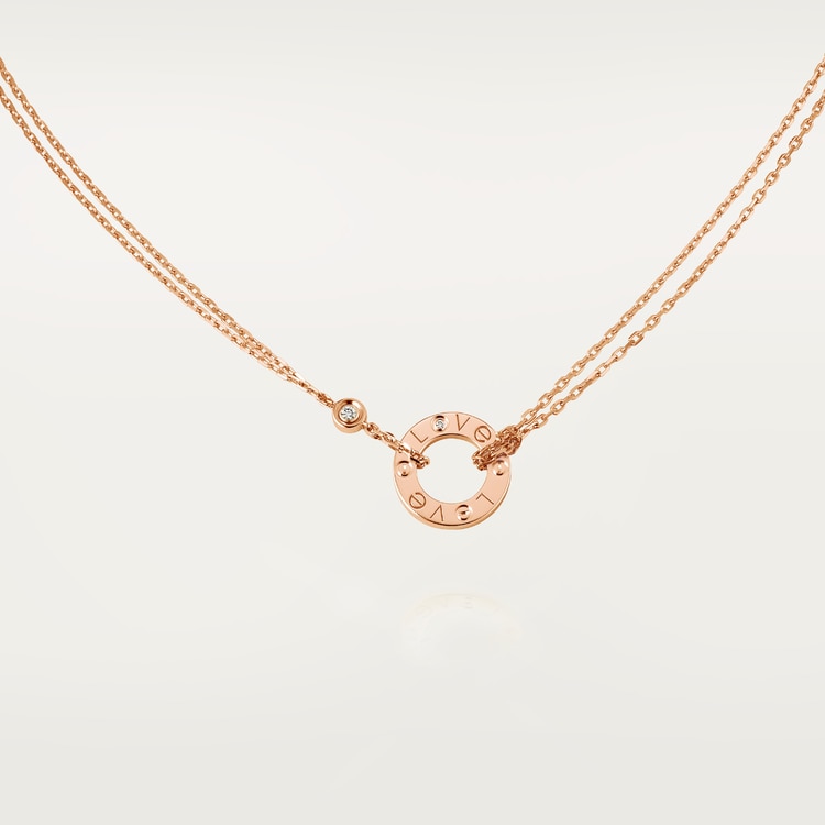 Replicate LOVE pendant, 2 diamonds(1:1 replica)