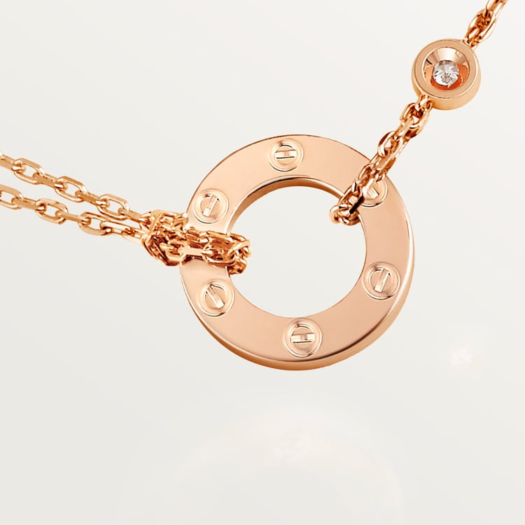 Replicate LOVE pendant, 2 diamonds(1:1 replica)