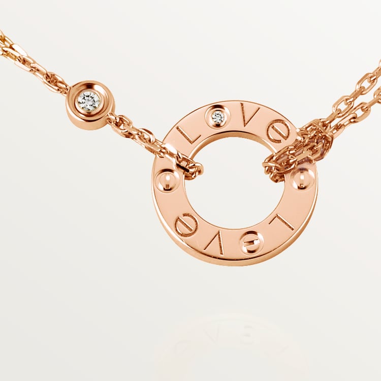 Replicate LOVE pendant, 2 diamonds(1:1 replica)