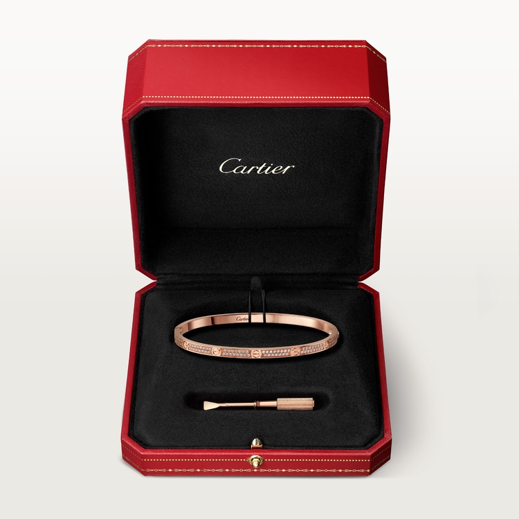Replicate LOVE bracelet, small model, paved(1:1 replica)