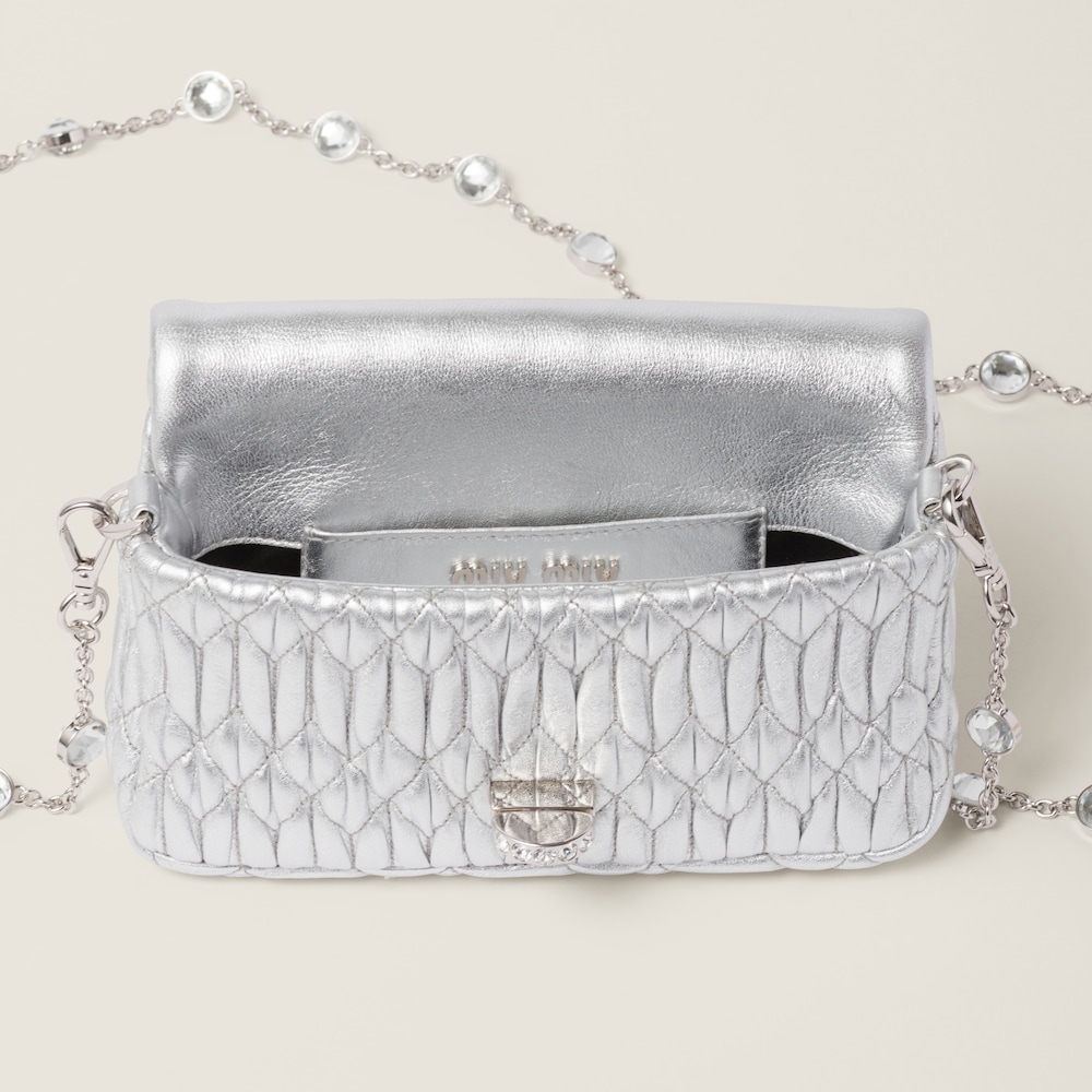 Replicate Miu Crystal nappa leather and crystal mini-bag(1:1 replica)