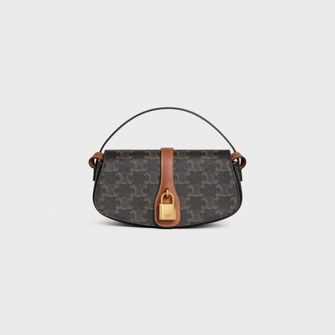 Replicate CLUTCH ON STRAP TABOU IN TRIOMPHE CANVAS AND CALFSKIN TAN(1:1 replica)