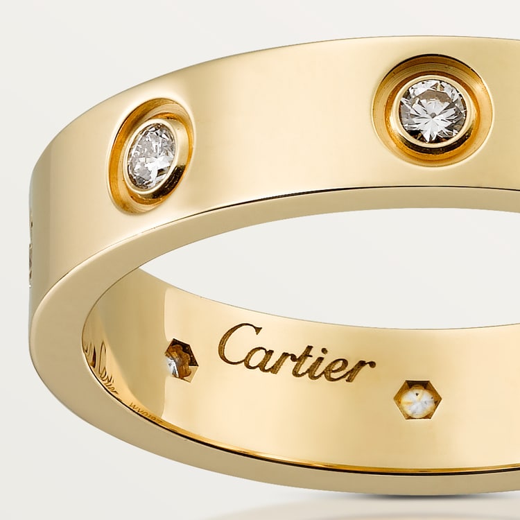 Replicate LOVE ring, small model, 8 diamonds(1:1 replica)