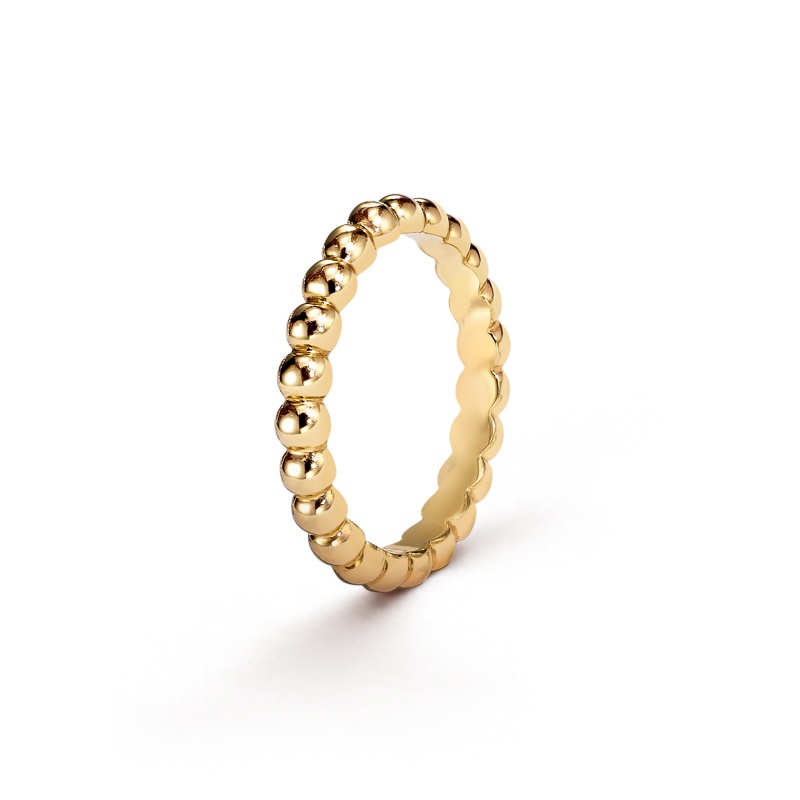 Replicate Perlée pearls of gold ring, medium model(1:1 replica)