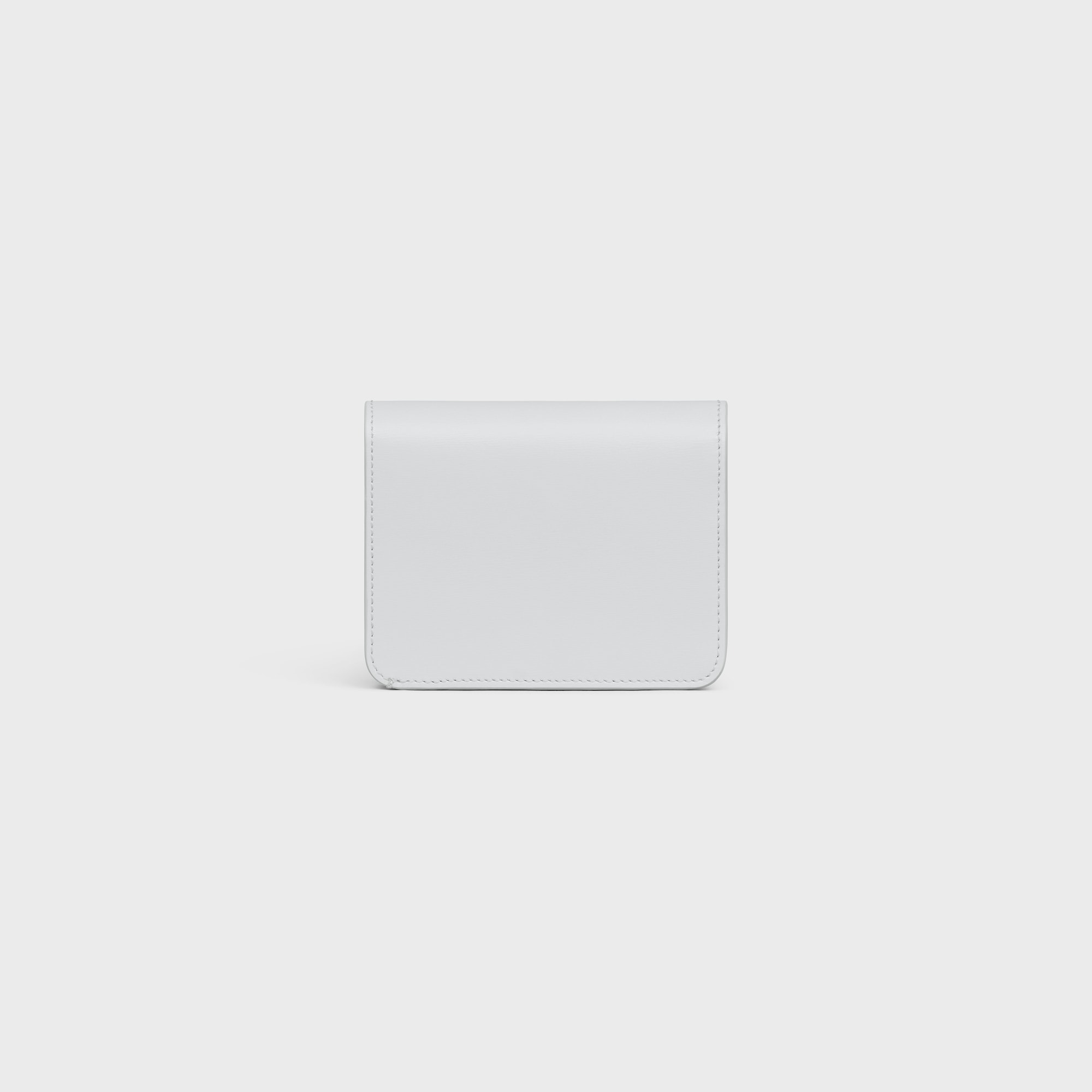 Replicate TRIOMPHE COMPACT WALLET IN SHINY CALFSKIN MOON(1:1 replica)