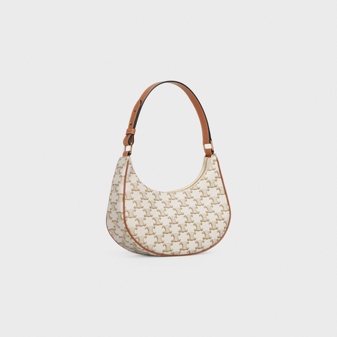 Replicate AVA BAG IN TRIOMPHE CANVAS AND CALFSKIN WHITE(1:1 replica)