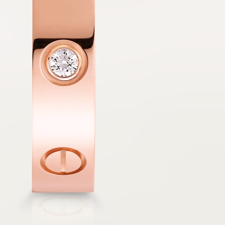 Replicate LOVE ring, small model, 1 diamond(1:1 replica)