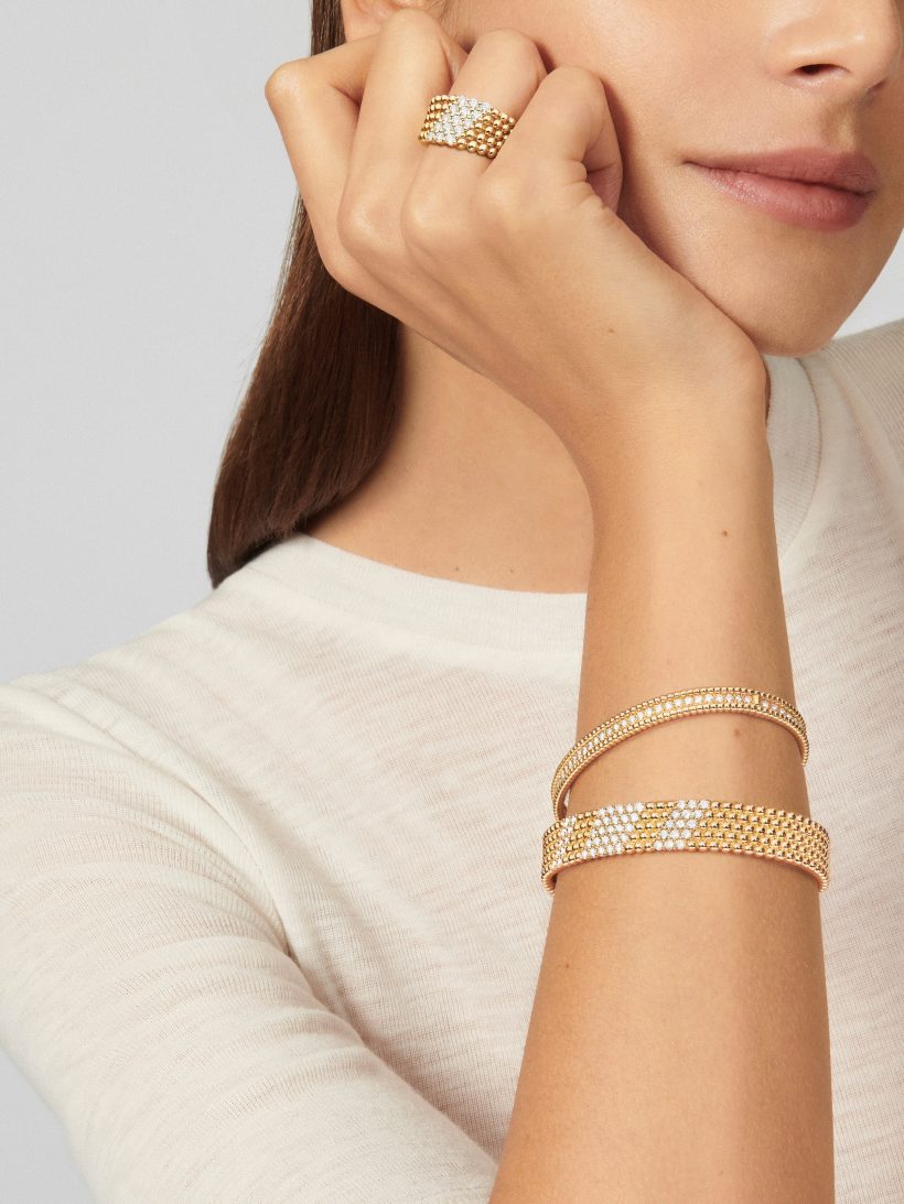 Replicate Perlée diamonds bracelet, 5 rows, medium model(1:1 replica)