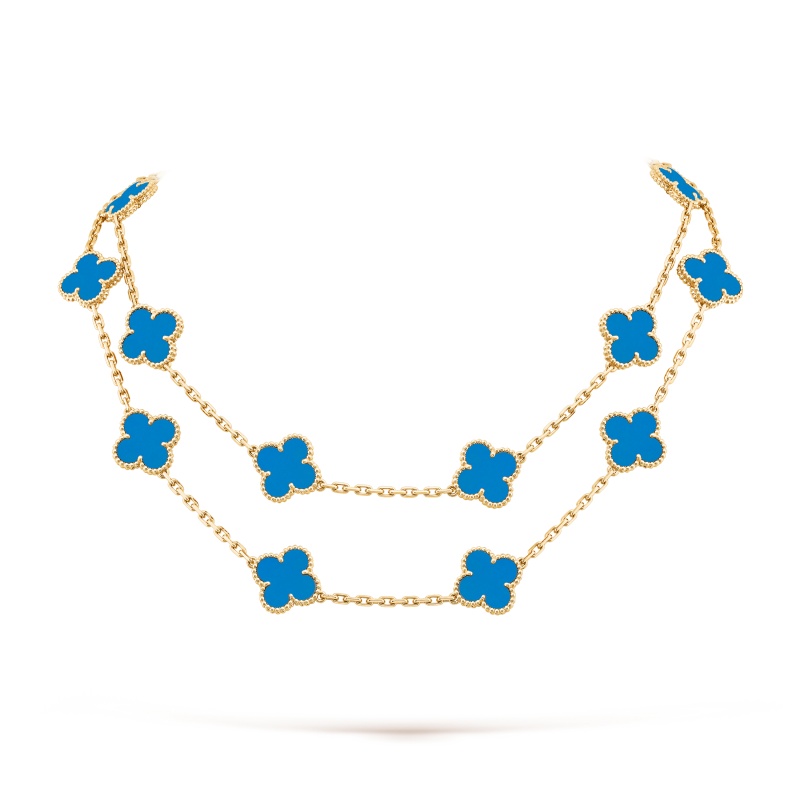 Replicate Vintage Alhambra long necklace, 20 motifs(1:1 replica)