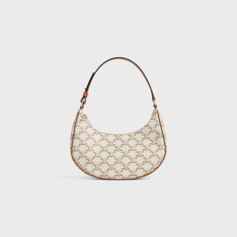 Replicate AVA BAG IN TRIOMPHE CANVAS AND CALFSKIN WHITE(1:1 replica)