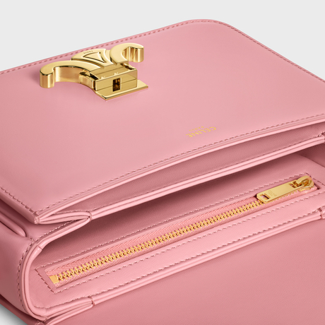 Replicate TEEN TRIOMPHE BAG IN SHINY CALFSKIN ROSE(1:1 replica)