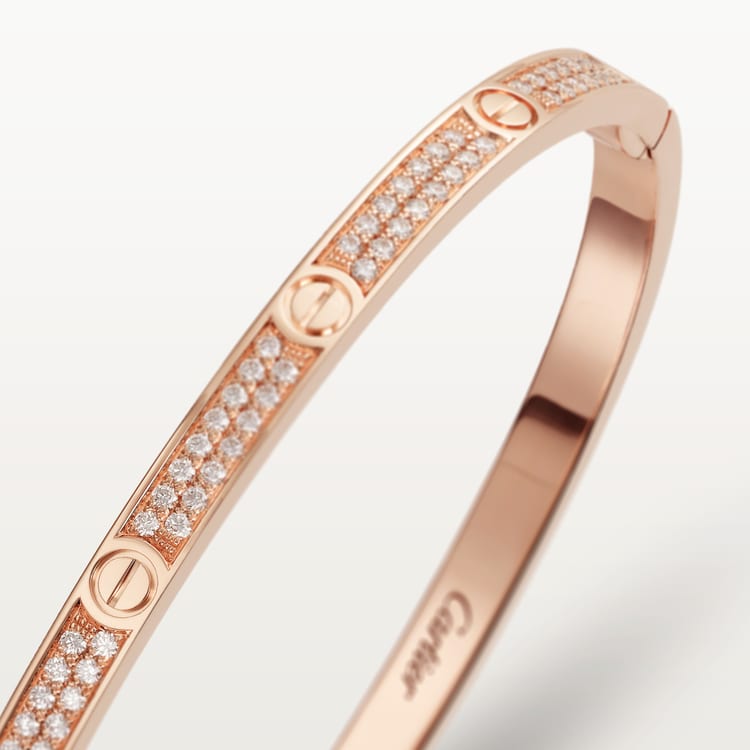 Replicate LOVE bracelet, small model, paved(1:1 replica)