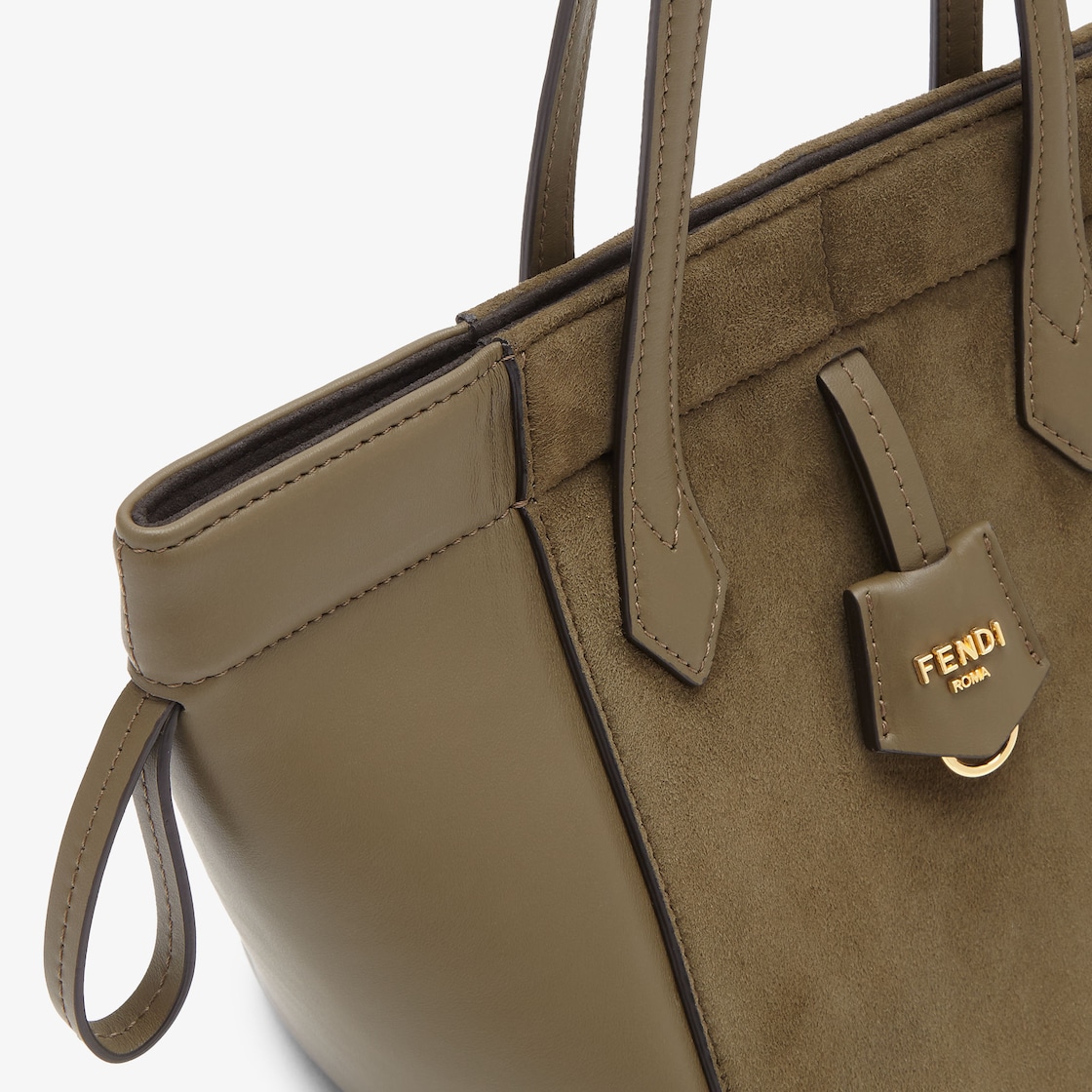 Replicate Fendi Origami Mini Transformable Suede and Leather Mini Bag(1:1 replica)