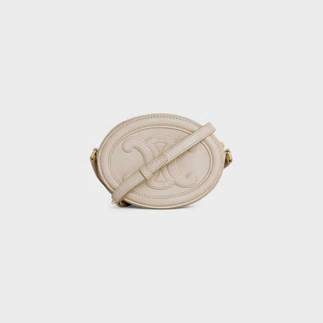 Replicate CROSSBODY OVAL PURSE CUIR TRIOMPHE IN SMOOTH CALFSKIN TRENCH(1:1 replica)