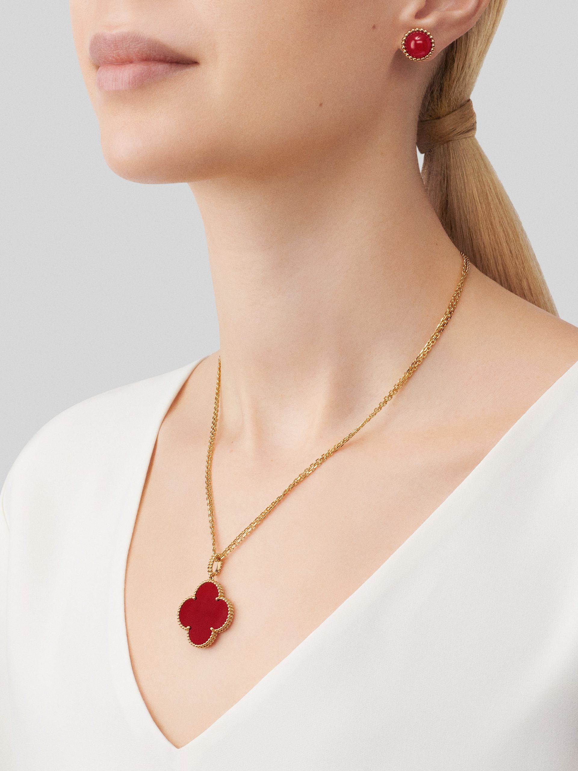 Replicate Magic Alhambra long necklace, 1 motif(1:1 replica)