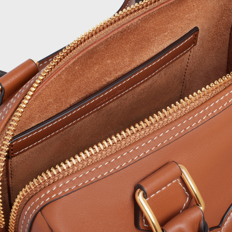 Replicate SMALL BOSTON IN SMOOTH CALFSKIN TAN(1:1 replica)