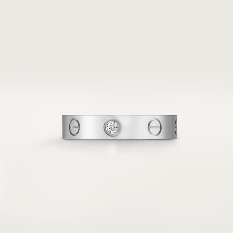 Replicate LOVE ring, small model, 1 diamond(1:1 replica)