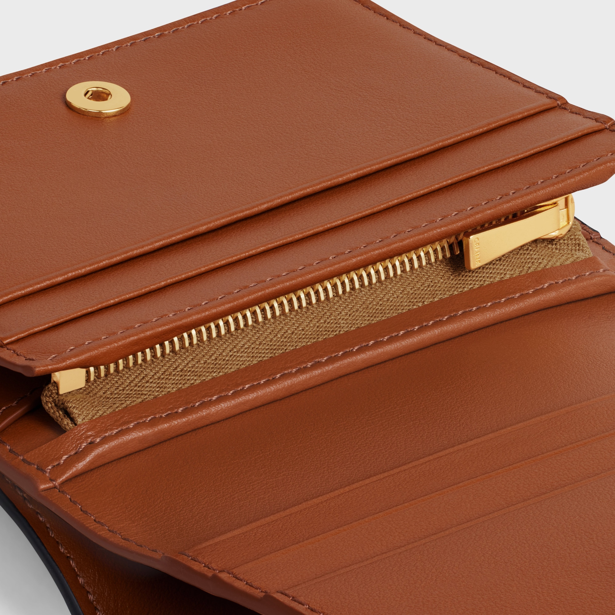 Replicate TRIOMPHE COMPACT WALLET IN TRIOMPHE CANVAS TAN(1:1 replica)