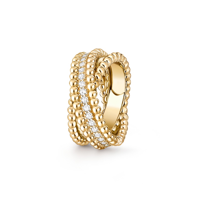 Replicate Perlée diamonds duo ring(1:1 replica)