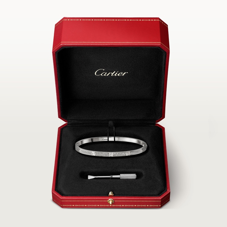 Replicate LOVE bracelet, small model, paved(1:1 replica)