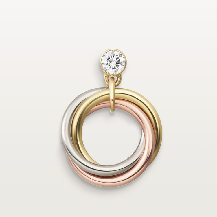 Replicate Trinity earrings, brilliant-cut diamonds(1:1 replica)