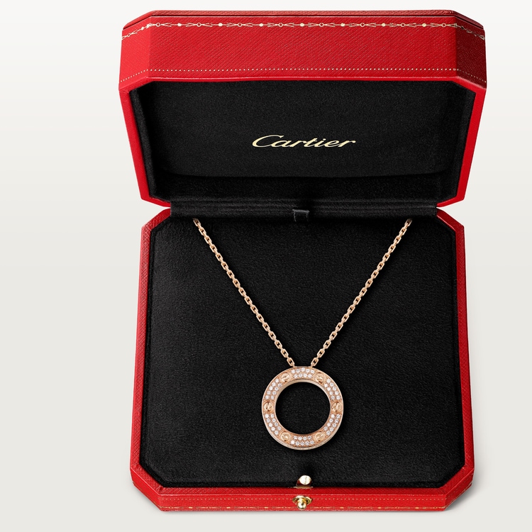 Replicate LOVE pendant, paved(1:1 replica)