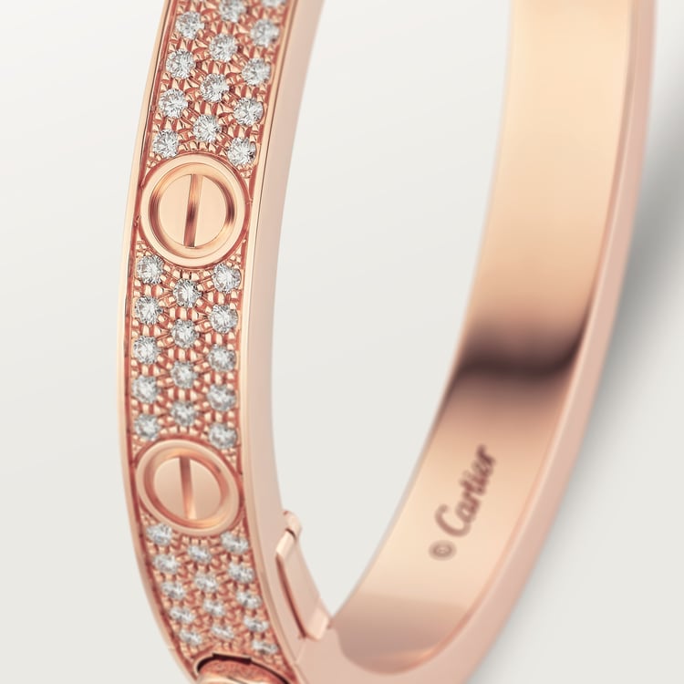 Replicate LOVE bracelet, classic model, paved(1:1 replica)