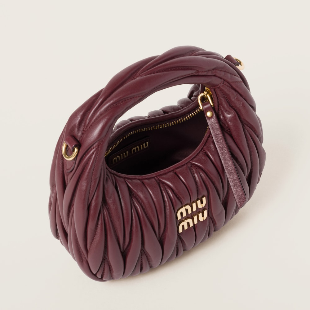 Replicate Wander matelassé nappa leather hobo mini-bag(1:1 replica)
