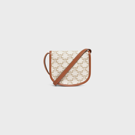 Replicate MINI BESACE IN TRIOMPHE CANVAS AND CALFSKIN WHITE(1:1 replica)