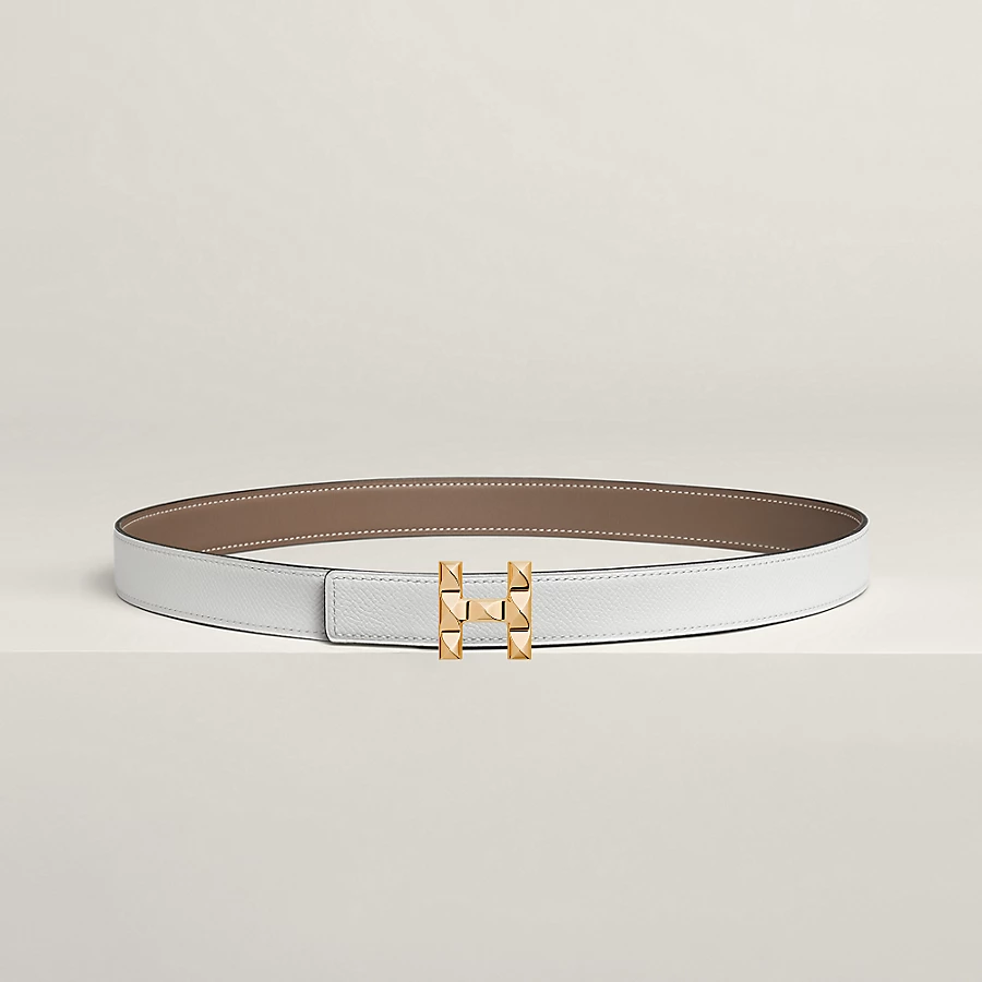 Replicate H Infini belt buckle Reversible leather strap 24 mm(1:1 replica)