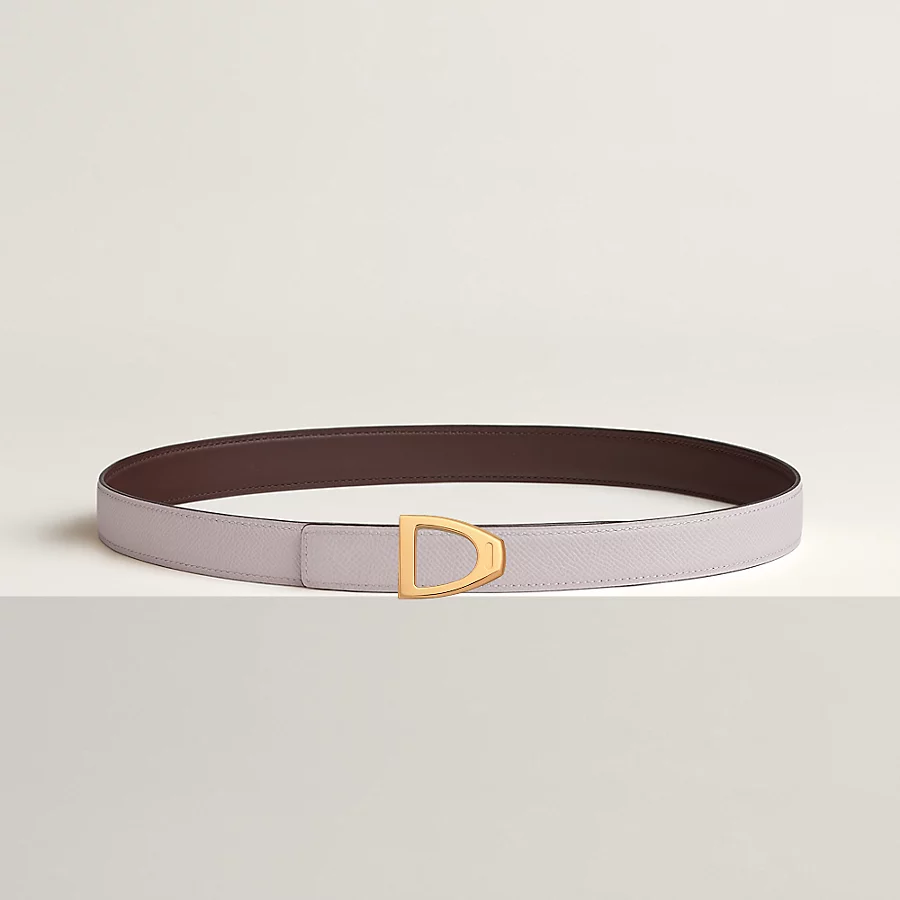 Replicate Cavaliere belt buckle Reversible leather strap 24 mm(1:1 replica)