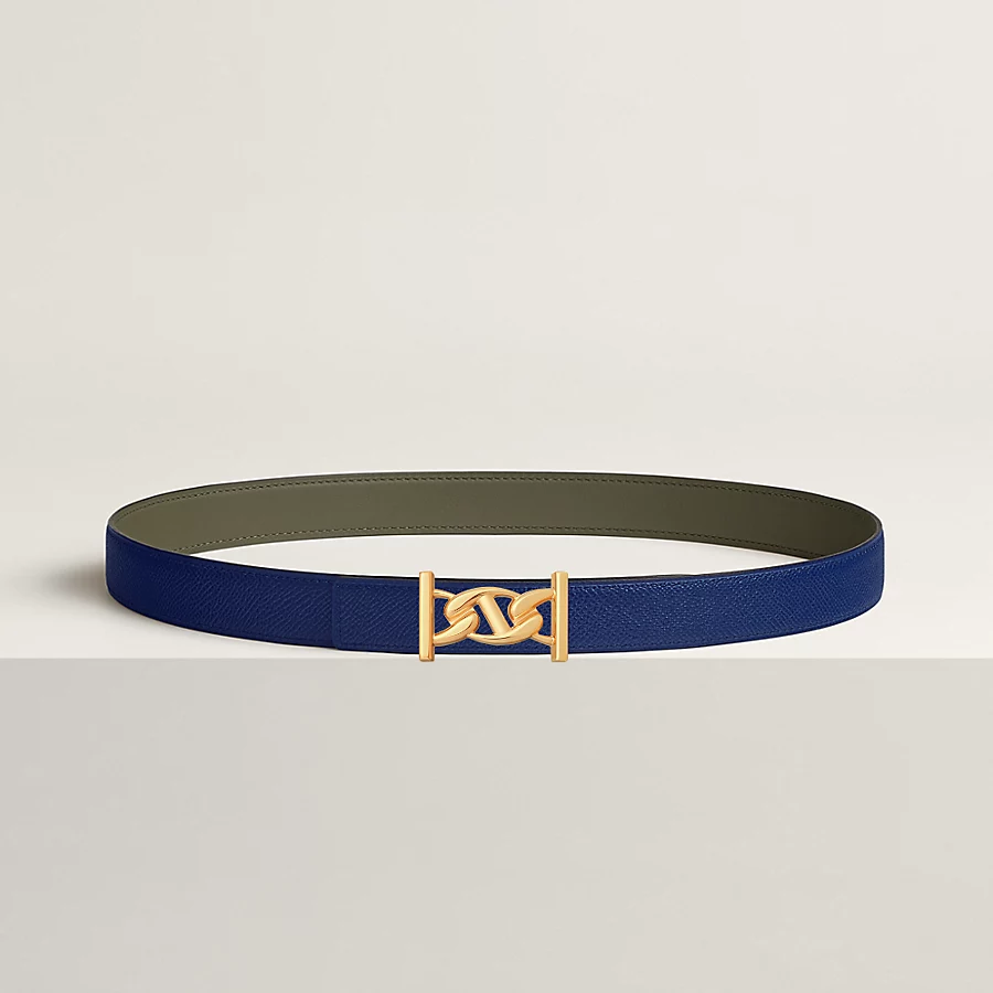 Replicate My H belt buckle Reversible leather strap 24 mm(1:1 replica)