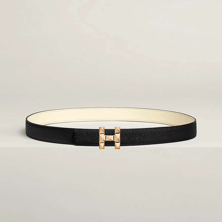 Replicate H Infini belt buckle Reversible leather strap 24 mm(1:1 replica)
