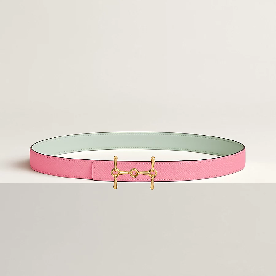 Replicate H Equestre belt buckle Reversible leather strap 24 mm(1:1 replica)