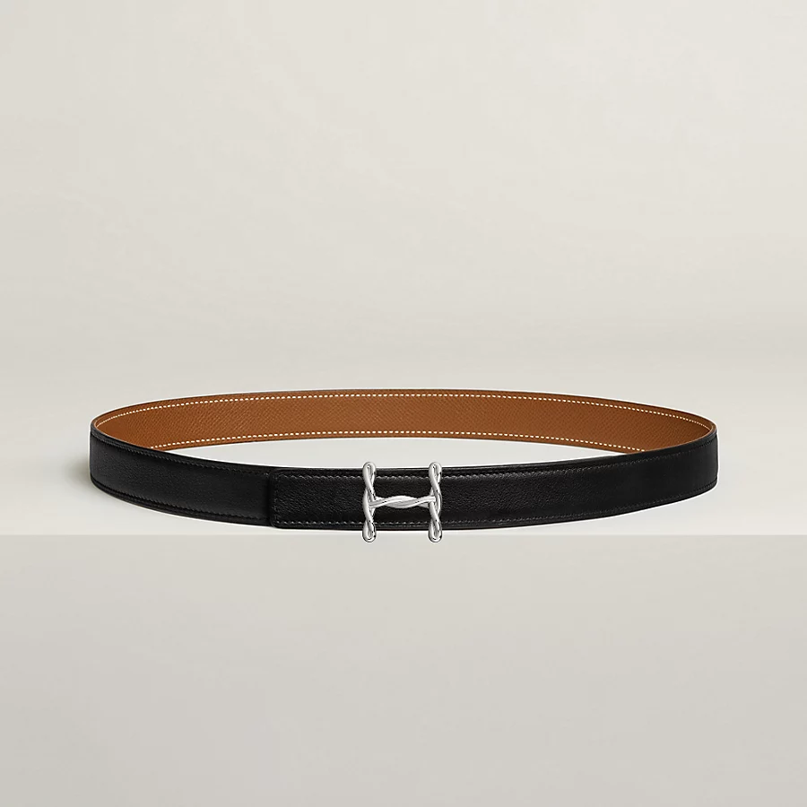 Replicate H Torsade belt buckle Reversible leather strap 24 mm(1:1 replica)