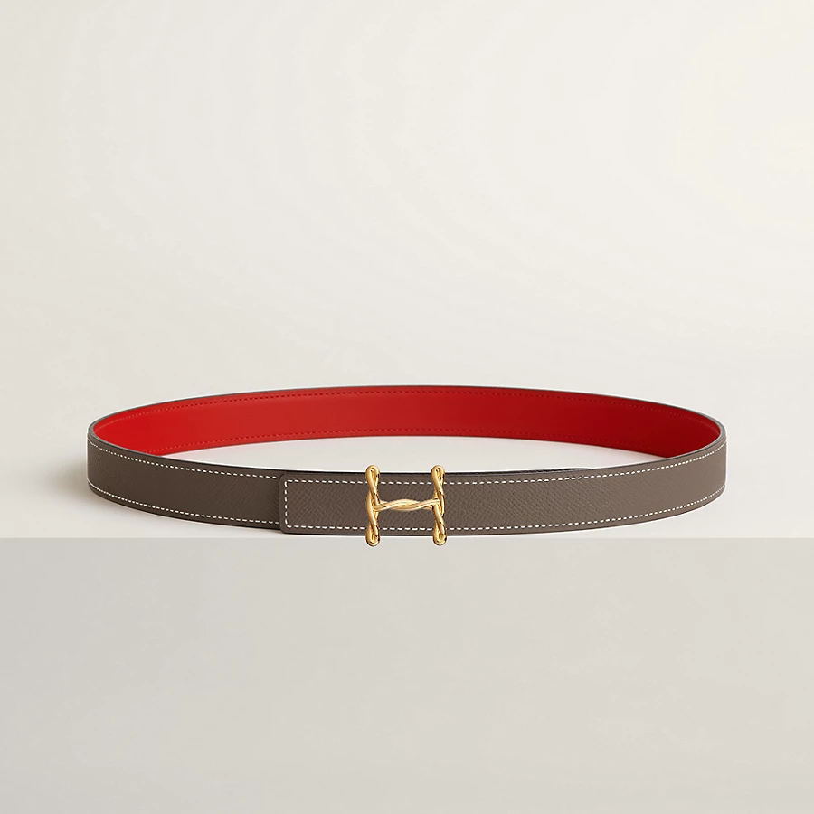 Replicate H Torsade belt buckle Reversible leather strap 24 mm(1:1 replica)