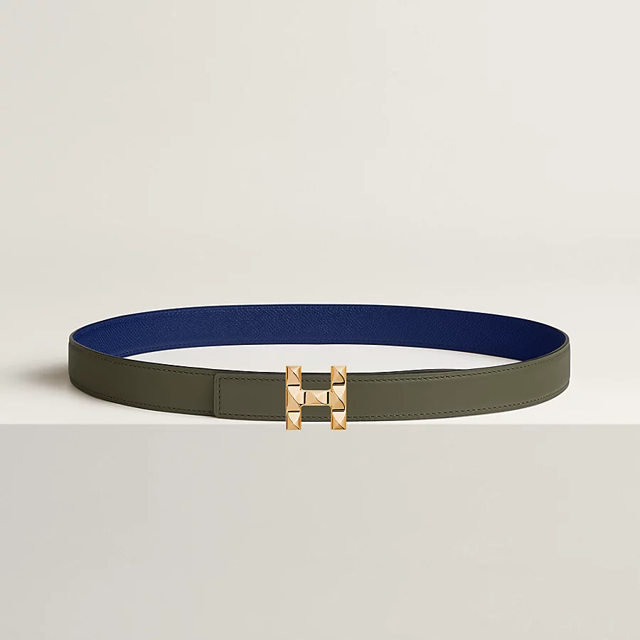 Replicate H Infini belt buckle Reversible leather strap 24 mm(1:1 replica)
