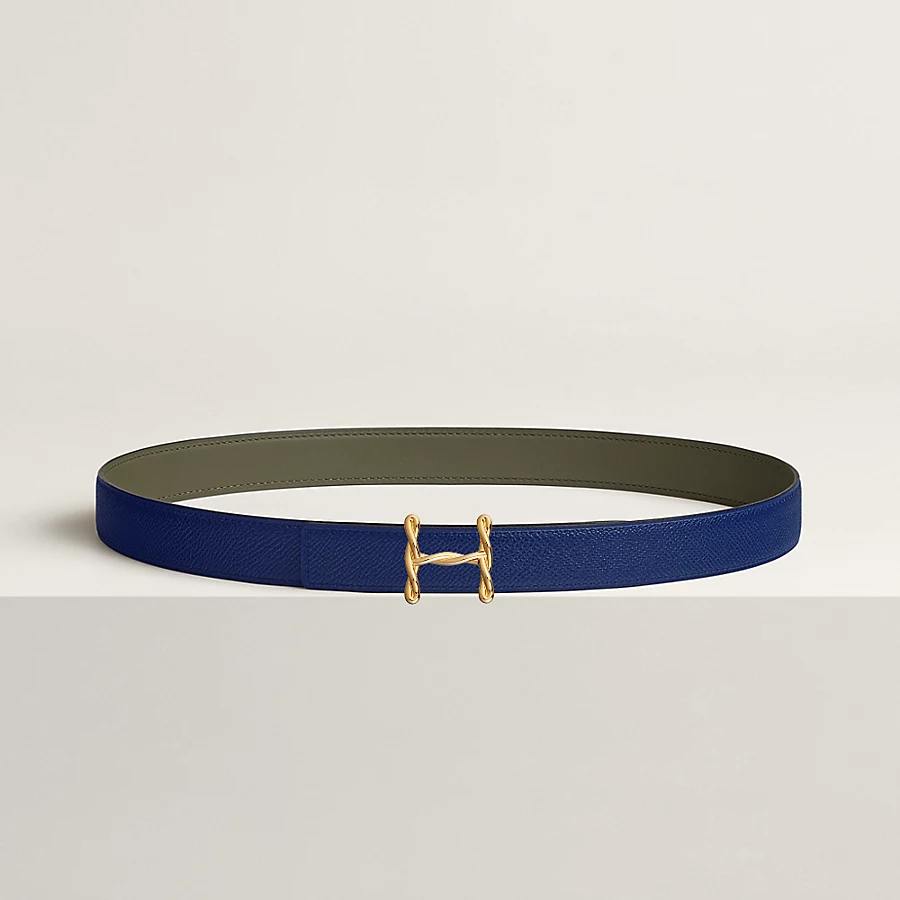 Replicate H Torsade belt buckle Reversible leather strap 24 mm(1:1 replica)