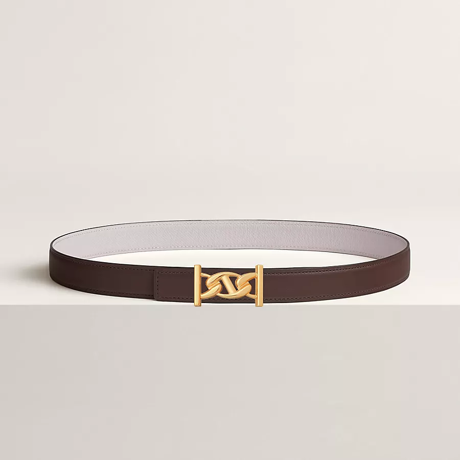 Replicate My H belt buckle Reversible leather strap 24 mm(1:1 replica)