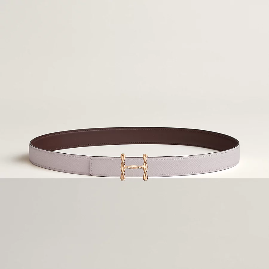 Replicate H Torsade belt buckle Reversible leather strap 24 mm(1:1 replica)