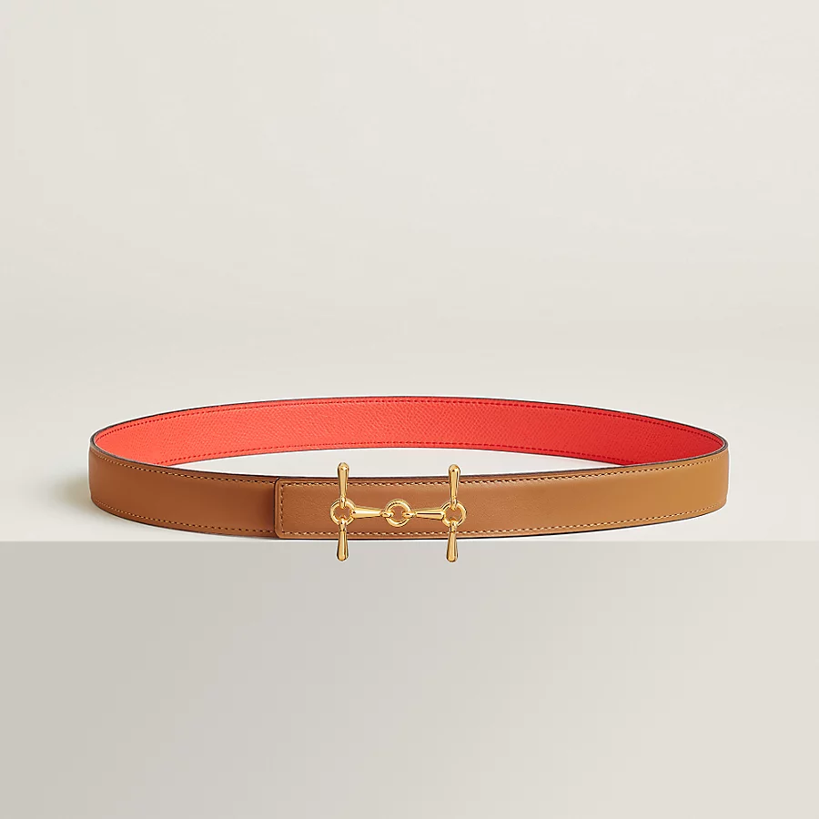 Replicate H Equestre belt buckle Reversible leather strap 24 mm(1:1 replica)