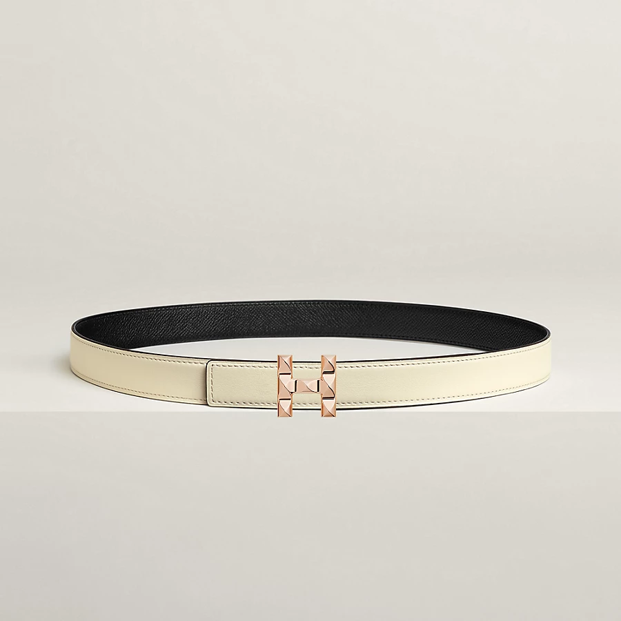 Replicate H Infini belt buckle Reversible leather strap 24 mm(1:1 replica)