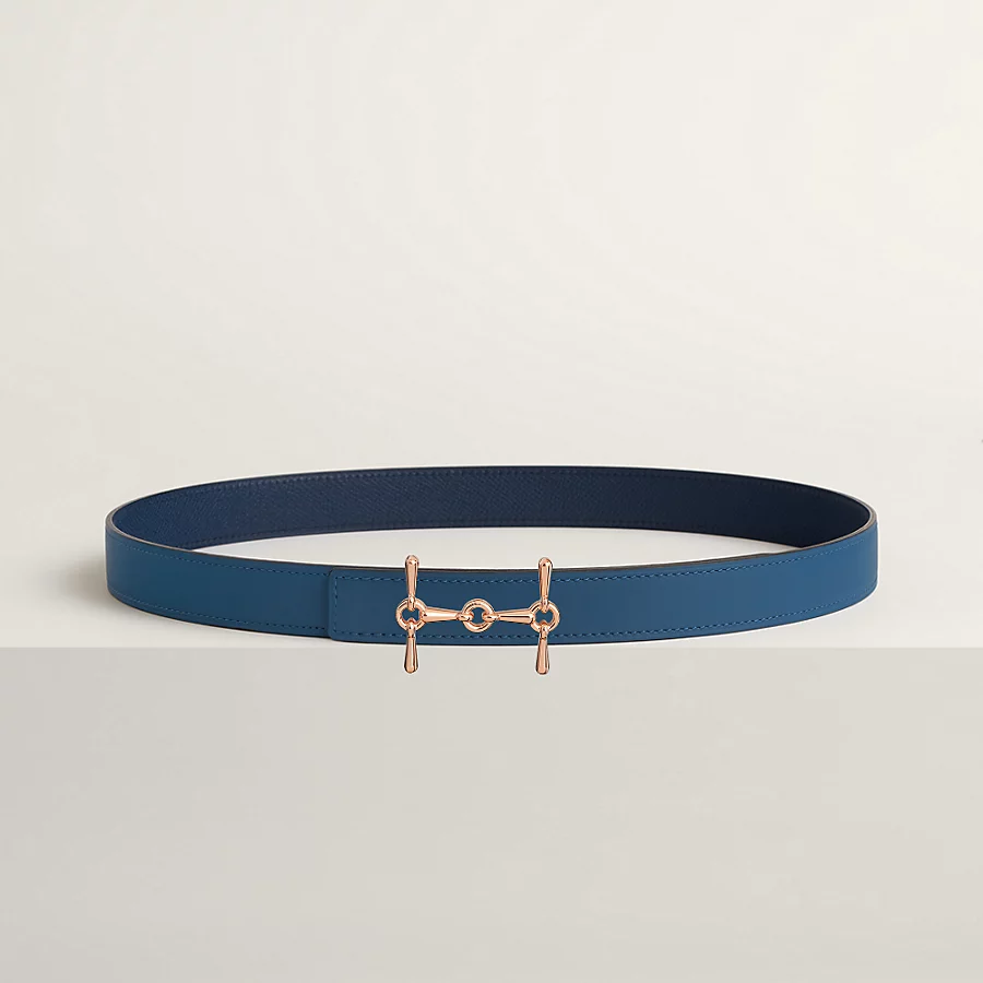 Replicate H Equestre belt buckle Reversible leather strap 24 mm(1:1 replica)