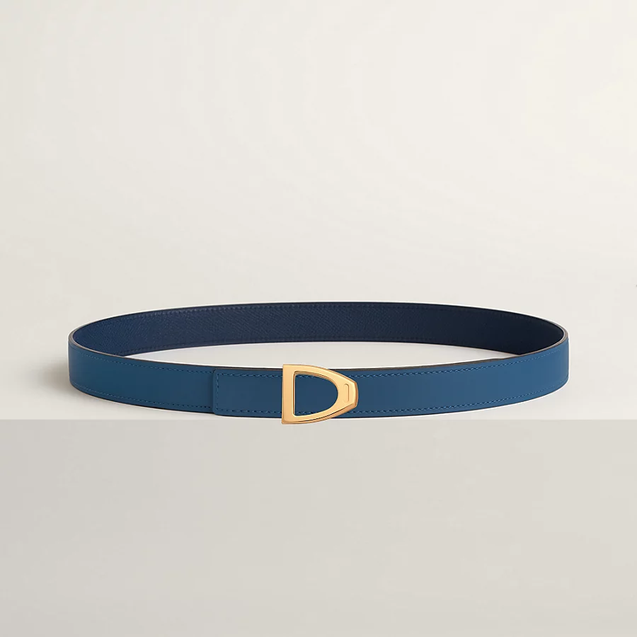 Replicate Cavaliere belt buckle Reversible leather strap 24 mm(1:1 replica)